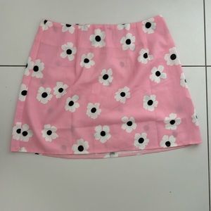 Princess Polly Women's White and Pink floral Skirt